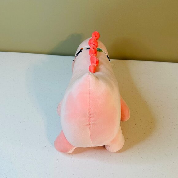 Adorable Pink Dinosaur Plush Toy With Quirky Bandana Pink Dino Stuffed Animal - Picture 4 of 11